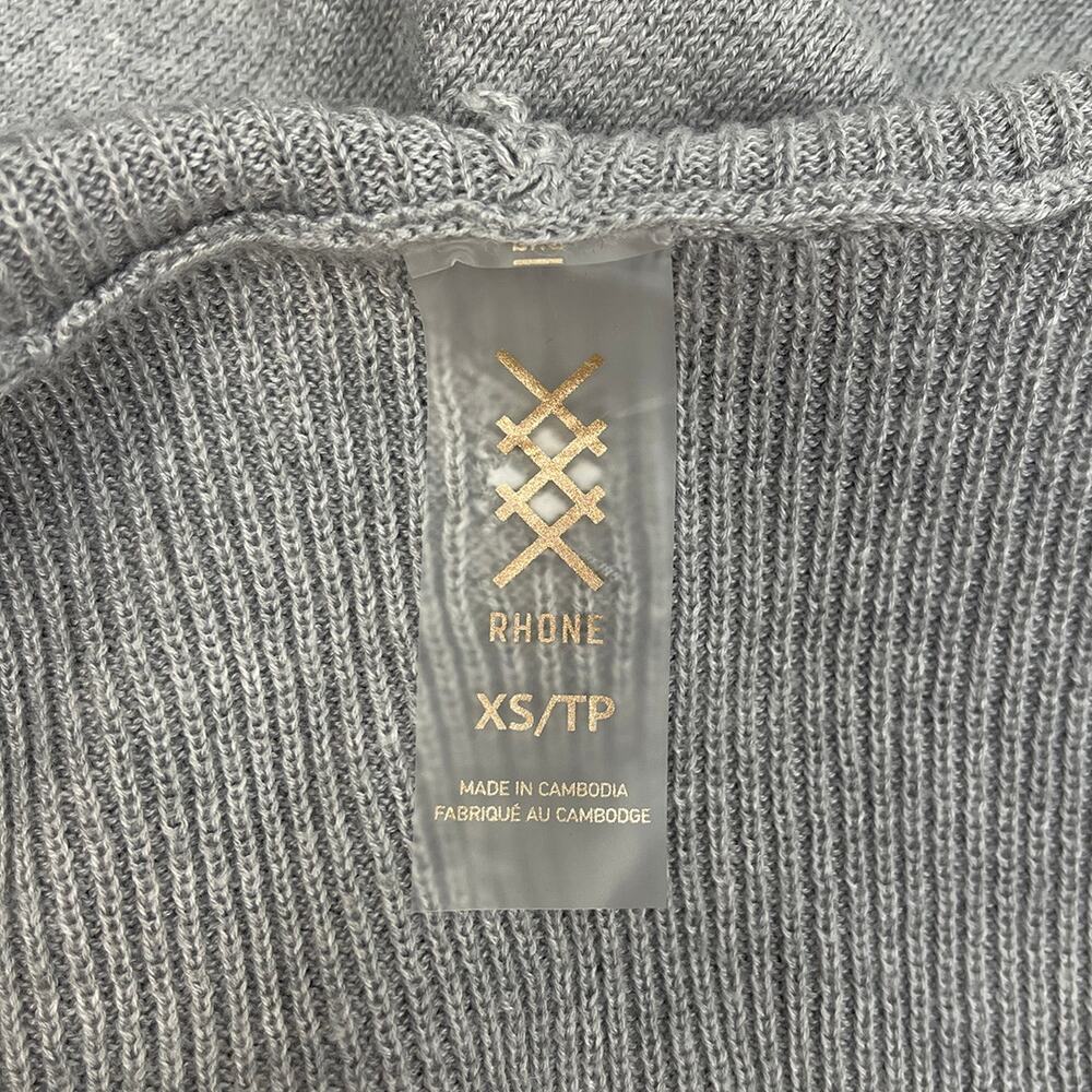 Rhone Daybreak Sweater Knit Hoodie Sz XS New $129 Light Gray Heather Relaxed Fit - Picture 8 of 13